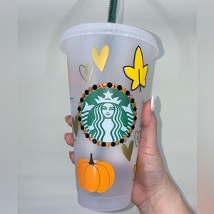 Bedazzled Fall Vibes Starbucks Cold Cup 🧡💛♥️